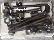 Verbindungsschraube M6 x 80mm mit Kloben 8 Stück Verbindungsbeschlag Schwarz 