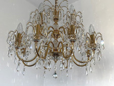 Kronleuchter 12 flammig Kristall Lüster / Preico Leuchten Leinau