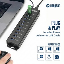 10-Port USB Hub 3.2 Gen 1 –