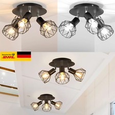 Retro Decken Lampe schwarz