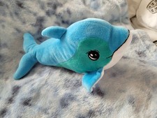 Kuscheltier Stofftier Plüschtier Delfin Blau 