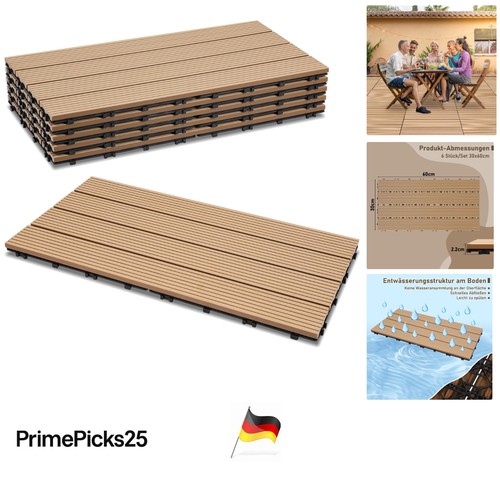 30er pack wpc terrassenfliesen - pack,