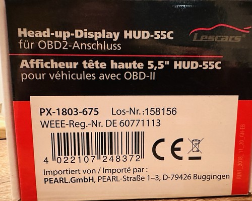 Uni auto hud 55c head - uni, up