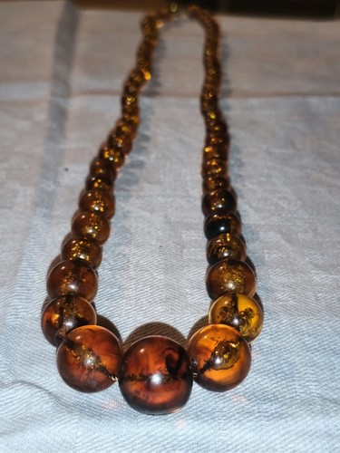Vintage bernsteinfarbe kette - vintage,