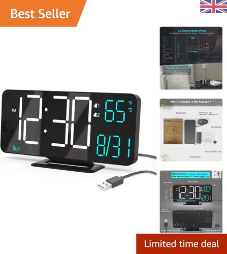 Kompakte schwarze led - schwarze, led-uhr