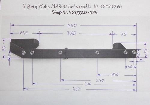Balg maho mh800 links rechts - balg, links-rechts