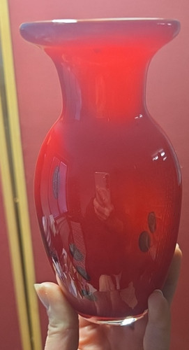 Murano opalglas vase - opalglas,