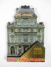 Paris Louvre Holz Souvenir Reise Magnet,Frankreich France,Neu
