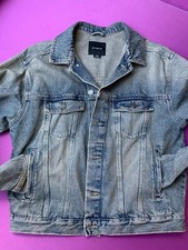 Cotton On – Oversize-Truckerjacke in Sandsturm-Blau / Chest 44 / Jeansjacke