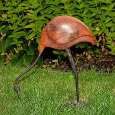 Vogelfigur Gartenfigur Metallfigur Kranich Tierfiguren - 39 cm x 36 cm