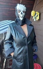 LEDERMANTEL SCHWARZ NEU 42 PUNK RAVE GOTHIC HEAVY METAL SM