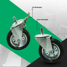 Lenkrollen ohne und mit Bremse 230mm, Passend Putzmaschinen PFT G4 und ähnlich