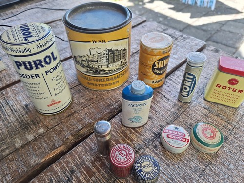Vintage reklamedosen konvolut - vintage,