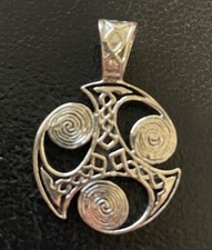 Anhänger TAHAN Große Triskele Kelten Silber 925 Wikinger Mittelalter LARP