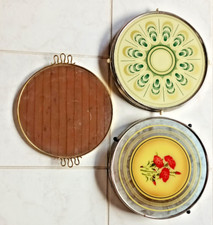 3 alte Tortenplatten, 1 Spiegelplatte, 2 mit Drehteller