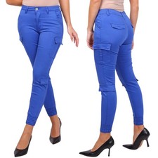 Damen Skinny Cargohose Stretch