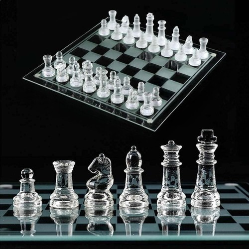 Schachbrett glas 25x25 - schachbrett, cm