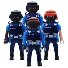 playmobil 4 Varianten | Polizei | Polizist | SEK | Schutzweste | Maske | blau