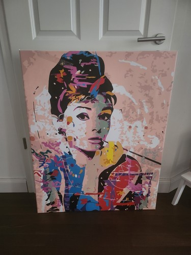 Leinwand audrey hepburn bunt - audrey, hepburn,
