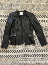 Mango Lederjacke Schwarz Gr. S