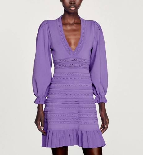 Sandro kleid lila 38 fr - gr.,
