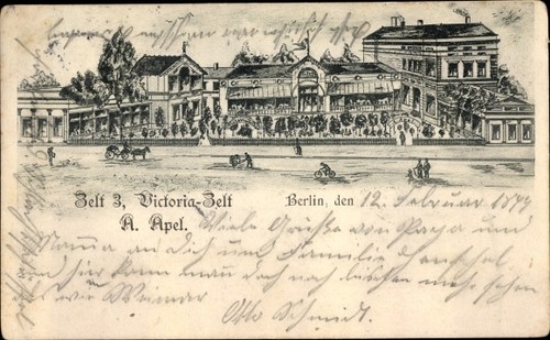Litho berlin tiergarten zelt - tiergarten,,