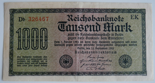 1000 mark reichsbanknote - 1000,