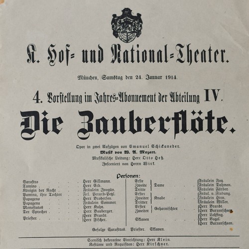 Theaterzettel münchen - theaterzettel,