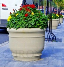 🔶Pflanzkübel Provinz Blumentopf Pflanzschale Topf Sandstein BLACKFORM