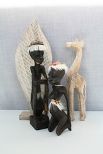 4x AFRIKA Deko Kunst Objekte