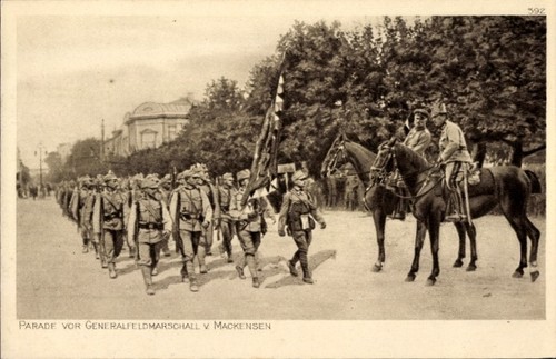 Parade der kaiserjäger vor - ak,