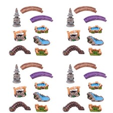  4 Sets Miniteich Dekoration