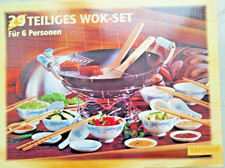 Vintage WOK-SET für 6 Personen 29 TEILIG (TOPSHOP) in OVP - noch nie benutzt