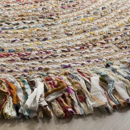 Jute mit baumwollteppich rund - mit,