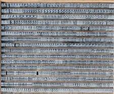 Vintage Bleilettern, vollständiges Alphabeth mit Kegelhöhe 20 pt