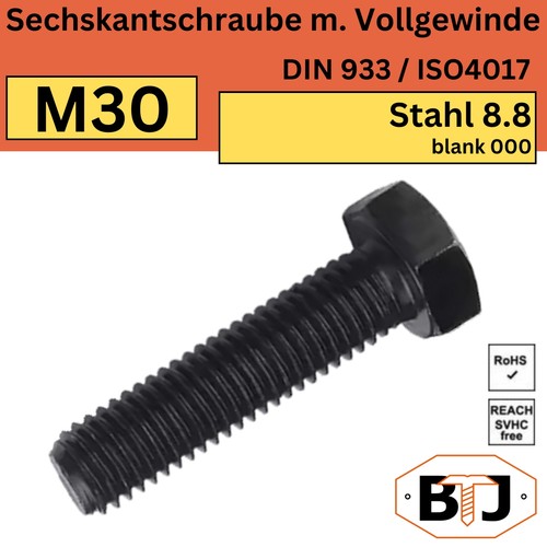 Din 933 m30 - din, sechskantschrauben