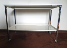 TV-Wagen / Beistelltisch / Druckertisch - 80x42x57 - weiß - Ablage /Regal