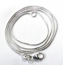 Schlangenkette 925 Sterling Silber 47 cm lang ca. 1 mm dick ca. 3,6 g  NEU
