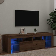 TV Schrank mit LED Leuchten Lowboard TV Möbel Fernsehschrank Fernsehtisch vidaXL