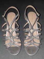 Sandalen Riemen Pumps Rosesilber Glitzer Gr. 38 Von Menbur - Neuwertig