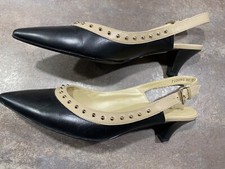 Sling Pumps Peter Kaiser Gr 7 40,5 schwarz Nieten wie neu 40 41 Damen Highheels