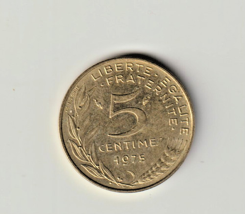 Frankreich centimes 1975 - frankreich, 5