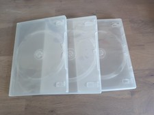 3 DVD Hüllen Case 1fach, Weiß-durchsichtig, gebraucht, Sehr guter Zustand