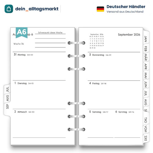 Ringbuch kalender - ringbuch, a6
