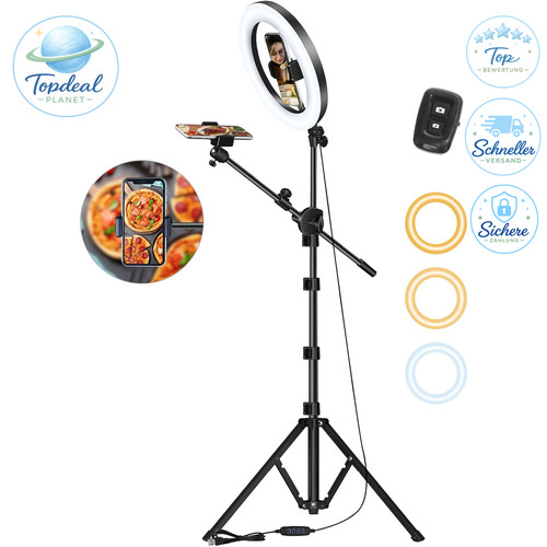 Ringlicht mit stativ - 10,5”,