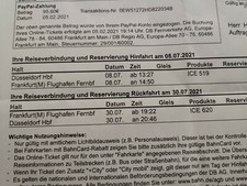 zugticket von Düsseldorf nach