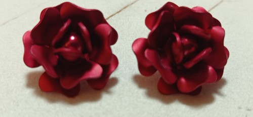 Ohrclips rote rosen - ohrclips,