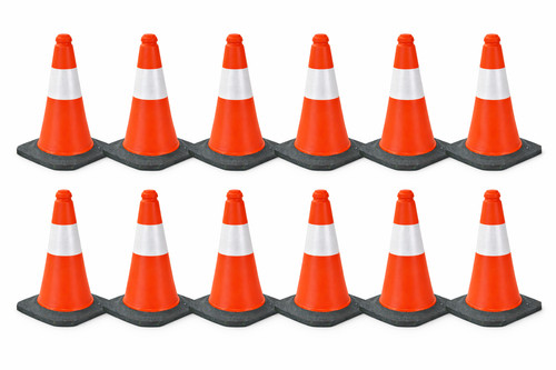 12er set verkehrskegel - verkehrskegel, 51cm