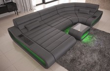 Leder Wohnlandschaft Ecksofa