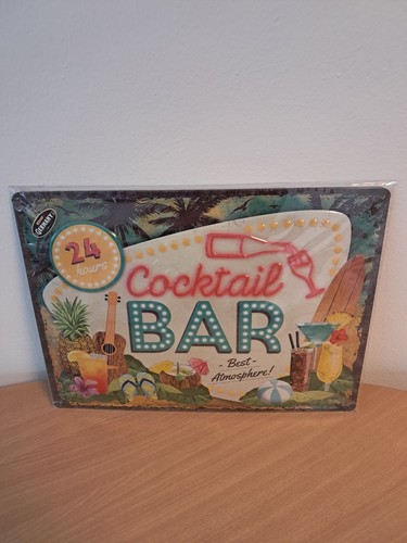 Blechschild cocktail bar - blechschild,